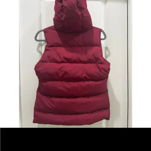 Penfield x Madewell Maroon Plaid Lucedale Down Puffer Hooded Vest Sz M Red Size M