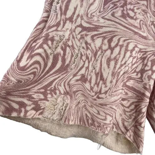 n:philanthropy Coco Swirled Distressed Shorts Size Medium New