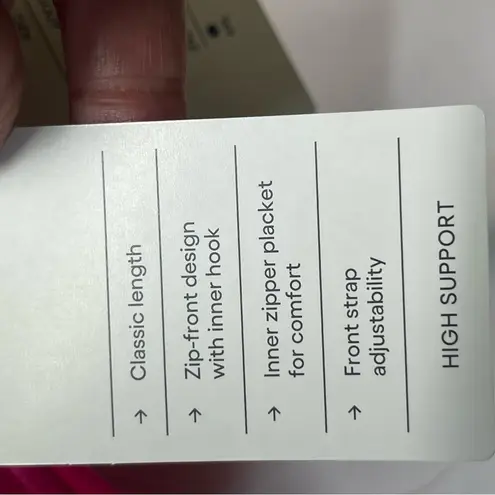 All In Motion High Support Sports Bra
Zip Front Closure W/Inner Hook 42C Pink