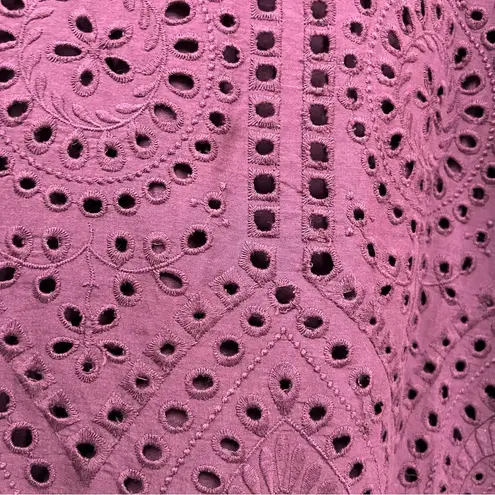 Porridge for Anthropology M plum purple Elegant eyelet Lace Women's Top boho Size M