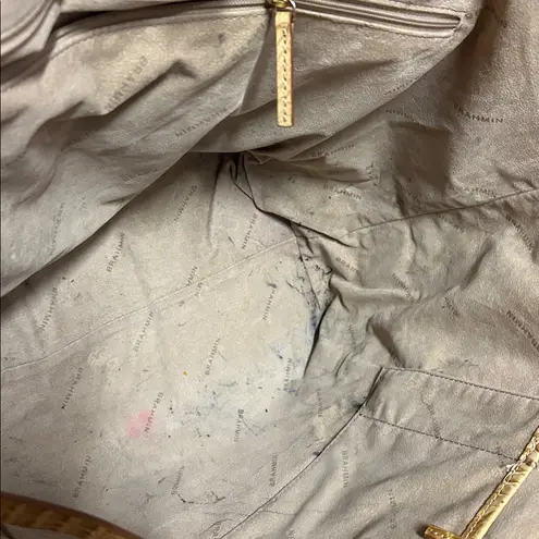 Brahmin Annika Chino Melbourne Croc Embossed Leather Tote XL