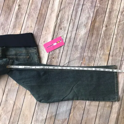 Liz Lange Womens Capris Jeans Size 4 Maternity Dark Denim NEW