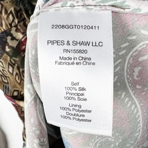 NEW Veronica Beard Isra Silk Chiffon Belted Tiered Pullover Paisley Maxi Dress