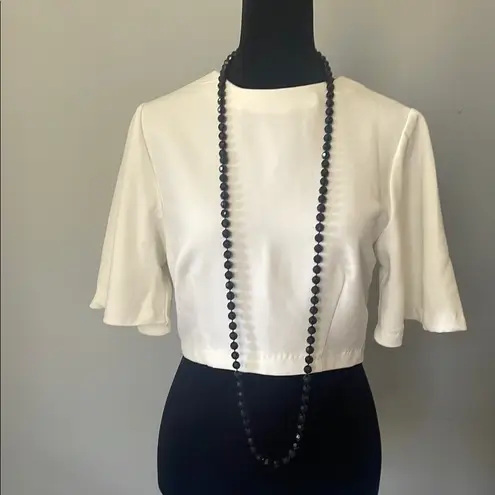 Black beads necklace vintage beads with a little sparkle