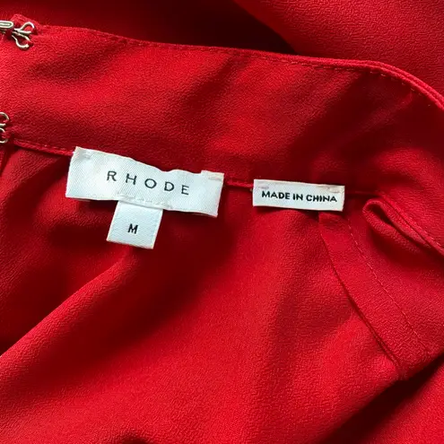 RHODE Caroline Godet Crepe Mini Dress