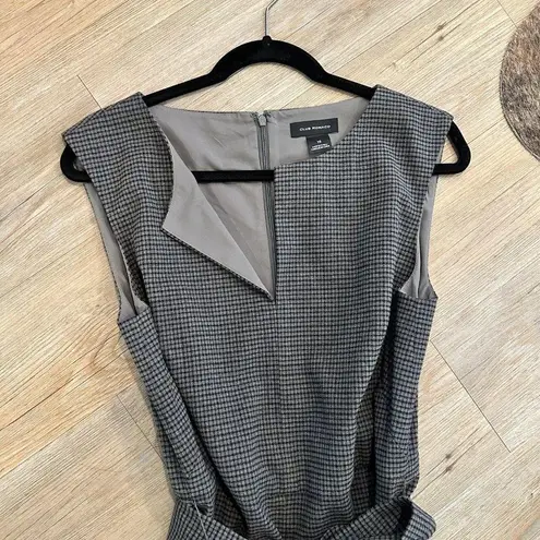 Club Monaco Tweed Cap Sleeve Notch Neck Wide Leg Jumpsuit - size 10