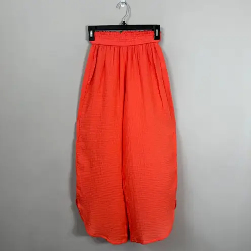 Marine layer Corinne Wide Leg Pants Women's Small Hot Coral Guazy Beach NWT