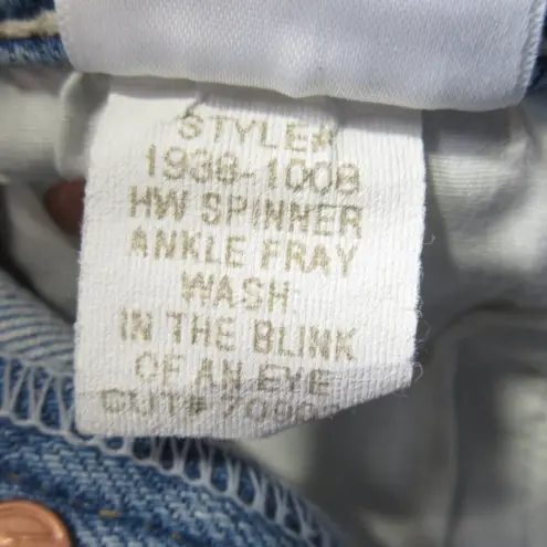 NWT Mother High Waisted Spinner Ankle Fray in The Blink Of An Eye Jeans 29 Blue