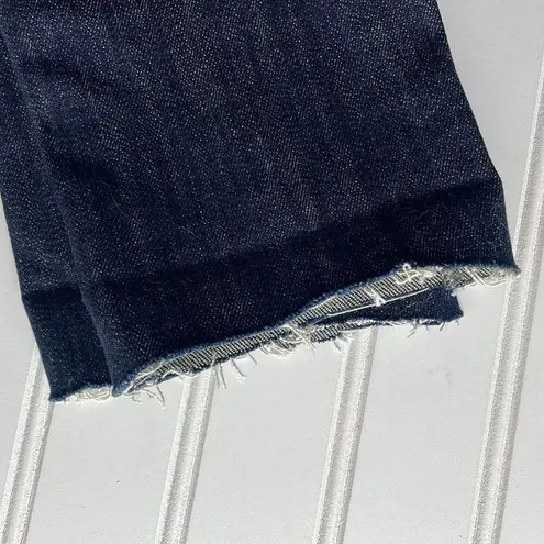 Genetic Denim Distressed Cropped Jeans Dark Blue Moon Size 26 Skinny Low Rise