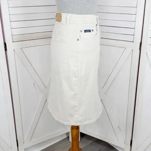 IZOD A Line Stretch Twill Casual Skirt Tan 4