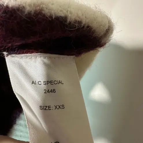 Ganni Paneled Striped Knitted Vest Alpaca Wool Blend Sleeveless Sweater Top XXS