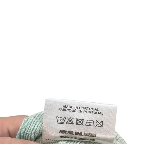 Apparis Karine Sweatshirt Top Organic Cotton Ombre Cropped Aqua Blue Size Small