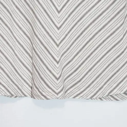 For Cynthia Taupe and Cream Linen Chevron Stripe Skirt NWOT Size Large