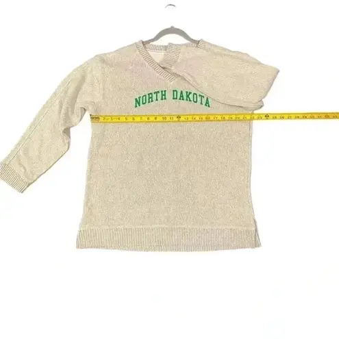 Chicka-d Women’s Grey Pullover V-neck North Dakota Sweater By Size L NWOT