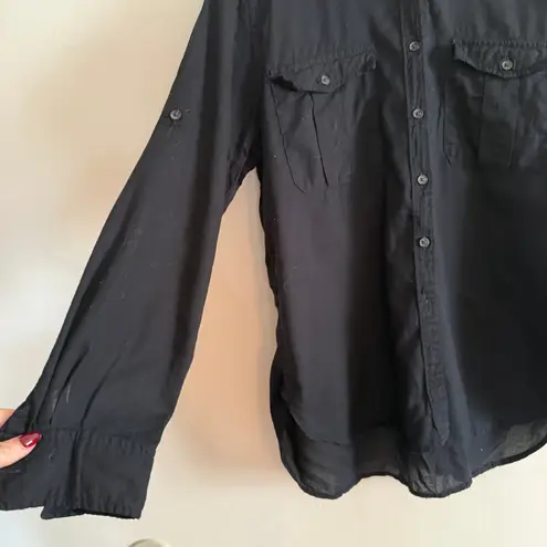 Denim & Supply Ralph Lauren | Black Cotton Button Down Utility Shirt Extra Large