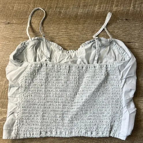 Abercrombie & Fitch  Baby Blue Ruffle Tank Top Size Large