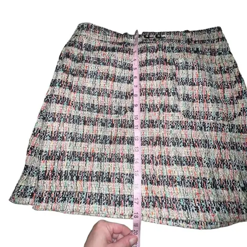 Scotch & Soda Scotch & Soda Short Mini Tweed Pocket Front A Line Skirt Combo T Multi Color Lg