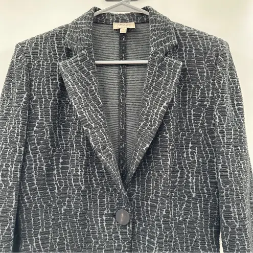 Armani Collezioni Snakeskin Print Jersey Long Sleeve Single Button Blazer Sz 10