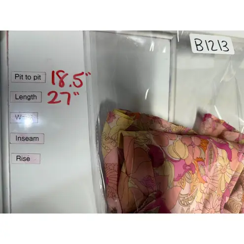 Allison Taylor Y2K Vtg Silk Babydoll Top M Pink Floral Coquette Fairy Asymmetric