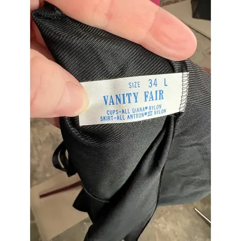 Vanity Fair negligee slip Vintage black nightgown