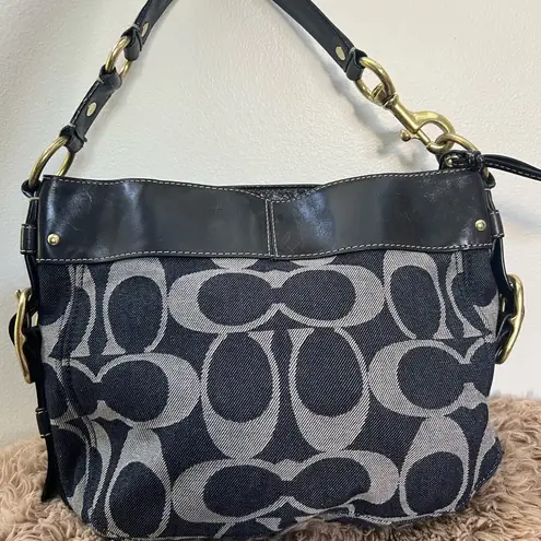 Coach  Restored Zoe Shoulder Bag Bras/Denim/navy