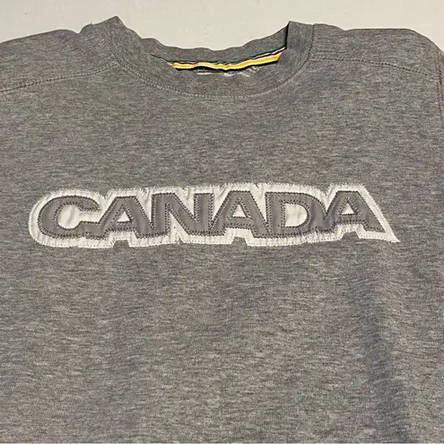 Canada Canadian Olympic Team Grey Gray Crewneck Sweatshirt See Measurements FLAW Size XS