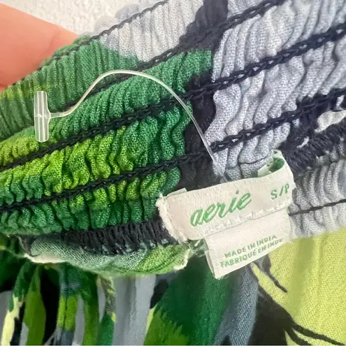 Aerie  Green tropical maxi skirt SMALL NEW
