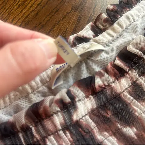 Baum und Pferdgarten animal print midi length square neck Tent Dress size XS Brown