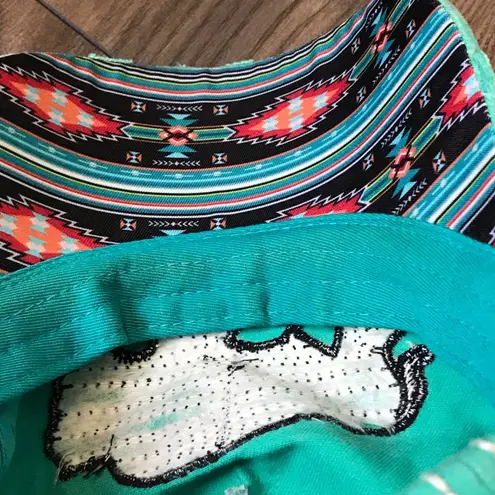 KBETHOS Vintage Buffalo Patch Distressed Hat Teal Adjustable 100% Cotton Adult Blue