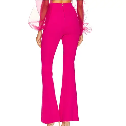 Nookie  Illusion Flare Pant Barbie Pink SMALL Stretch High Rise Slimming Neon NEW