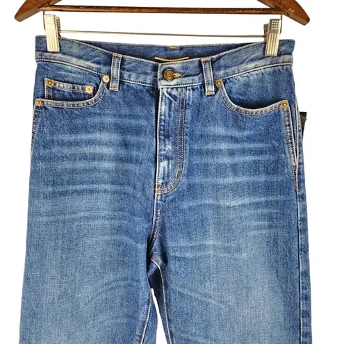 Saint Laurent NEW 100% Cotton Baggy Jeans Blue High Rise Size 27