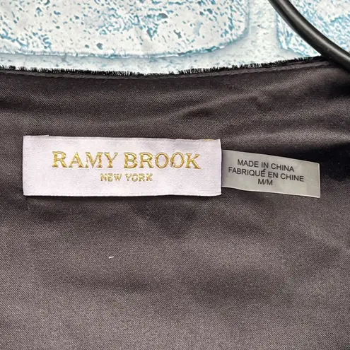 Ramy Brook Womens Jaxon Velvet Long Sleeves Cropped blazer top size medium