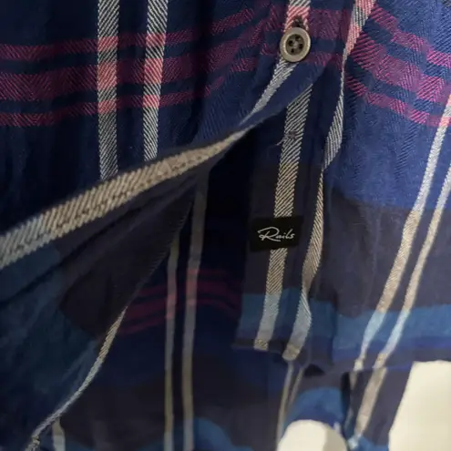 Rails Free People Short Sleeve Button Down Flannel Shirt