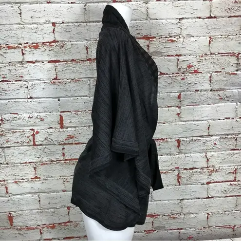 Misook Exclusively Kimono Cardigan Sz Small Oversize Tie Waist Warm Cozy Casual