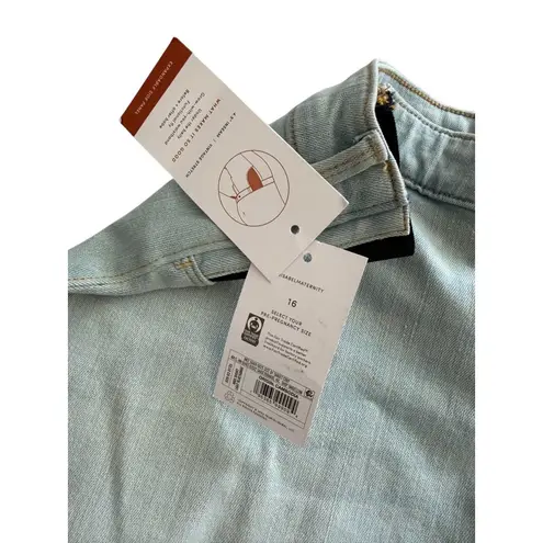 Isabel Maternity Light Wash Denim Shorts Size 16 NEW NWT