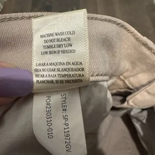 Sneak Peak SNEAK PEEK Khaki Straight-Leg Jeans Size 30 Raw Edge Hem Coastal Cowgirl Trendy thumbnail 12