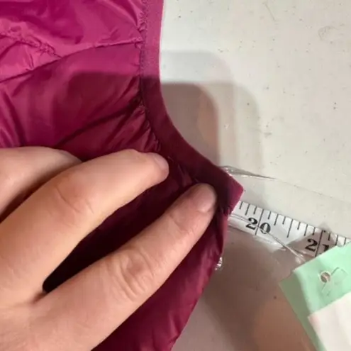 Market & Spruce NWT Womens Down Quilted Full Zip Packable Vest Burgundy Medium