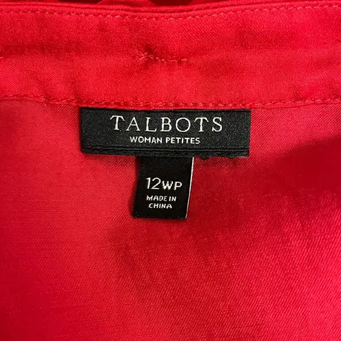 Talbots  Red Twisted Tank Top Blouse Career Shirt Size 12 Womens Petite Plus