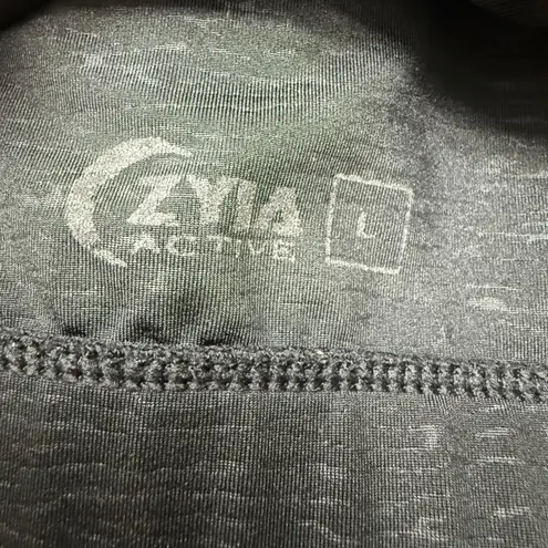 Zyia Active Black Racerback Mesh Insert Sports Bra Women's Size Large