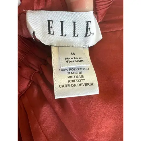 Elle Asymmetrical wrap effect ruffled midi skirt size medium