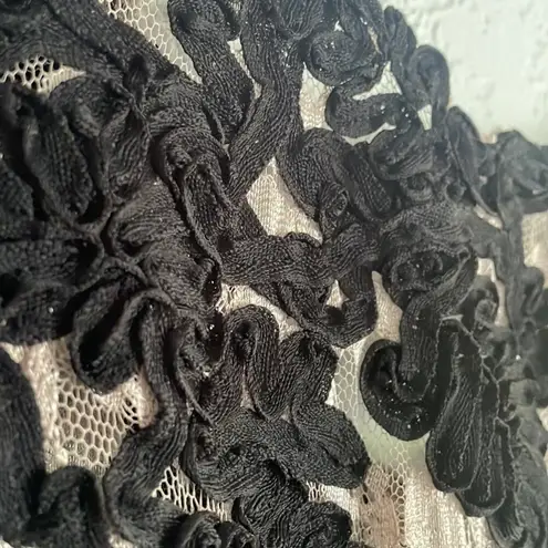 Yoana Baraschi Anthropologie Black Ribbon Lace Dress Indie Witchy Dark Cottage