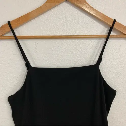 H&M  NWT Solid Black 90s Style Slip Dress Size XS Little Black Dress