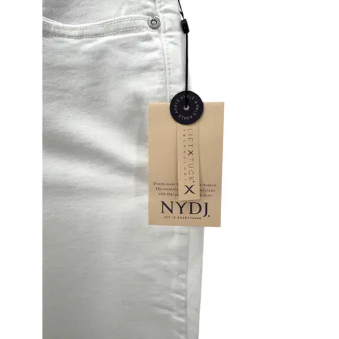 NYDJ Sheri Slim Ankle Jeans White Optic Stretch Denim High Rise Women's 12 NWT