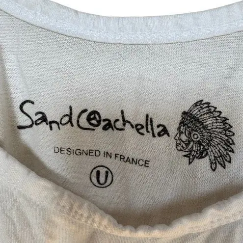 Sand Coachella Graphic Tank Top Size U White