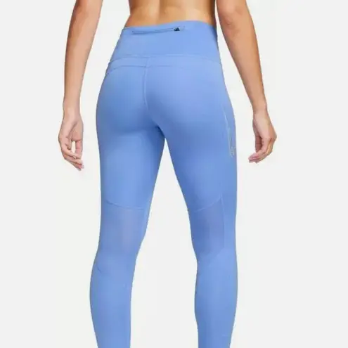 Nike NWT  Fast Women's Blue 7/8 Pockets MR Running Leggings (FB4658-450) Sz -2X