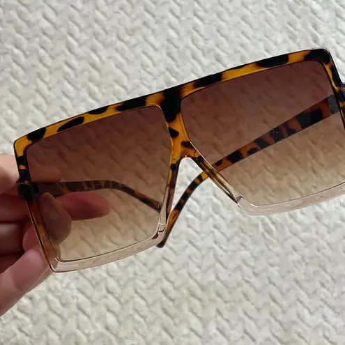 Oversized Brown Square Sunglasses