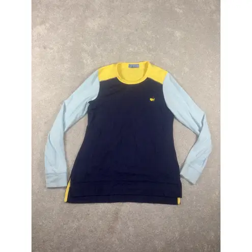 Magnolia Lane Collection Masters Color Block 3/4 Length Sleeves Shirt Blue Size XS