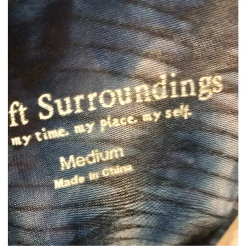 Soft Surroundings blue and white tie-dye open-front cardigan or cover-up, made o