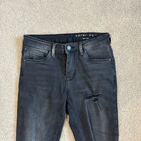 Noisy May Black Distressed Skinny Jeans Low Rise Casual Fitted Preppy Sz W25 L32