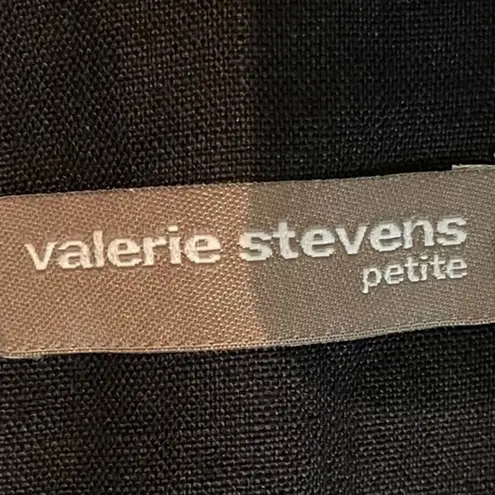 Valerie Stevens  100% Black Linen Academia Blazer Jacket NWOT Size 8P